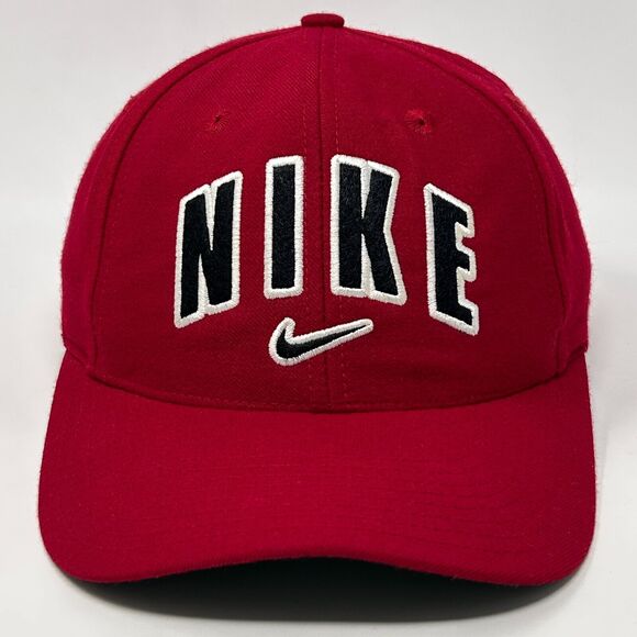 Vintage Nike Cardinal IG Hat Baseball Cap Glass Industries 90s Strapback Red - Picture 12 of 12